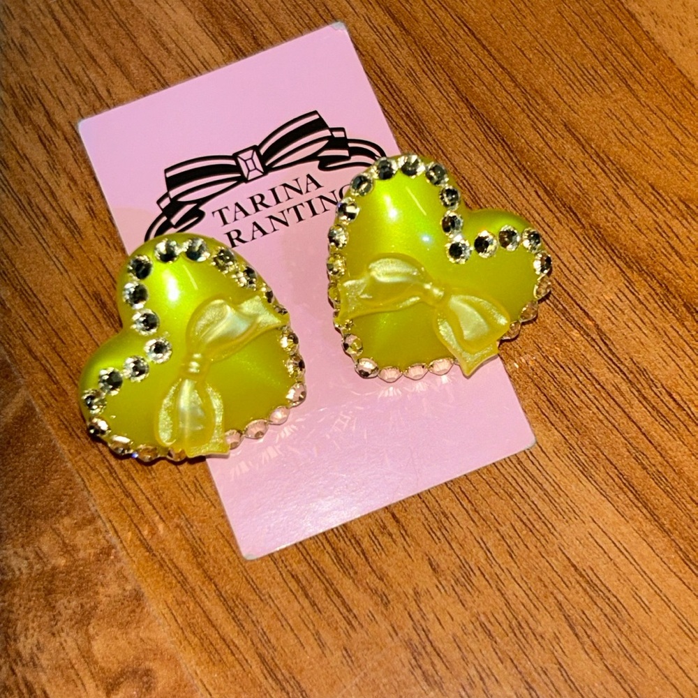 Tarina Tarantino Heart Bow Earrings